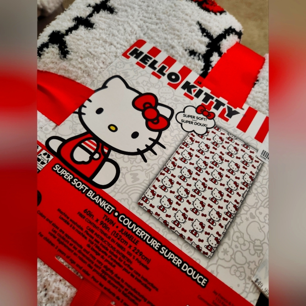 Hello Kitty twin size blanket